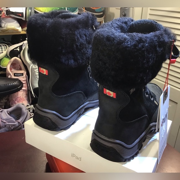 Pajar Alice Lugsole Leather Faux Fur Lined Winter Snow Rain Boots. - Picture 5 of 14